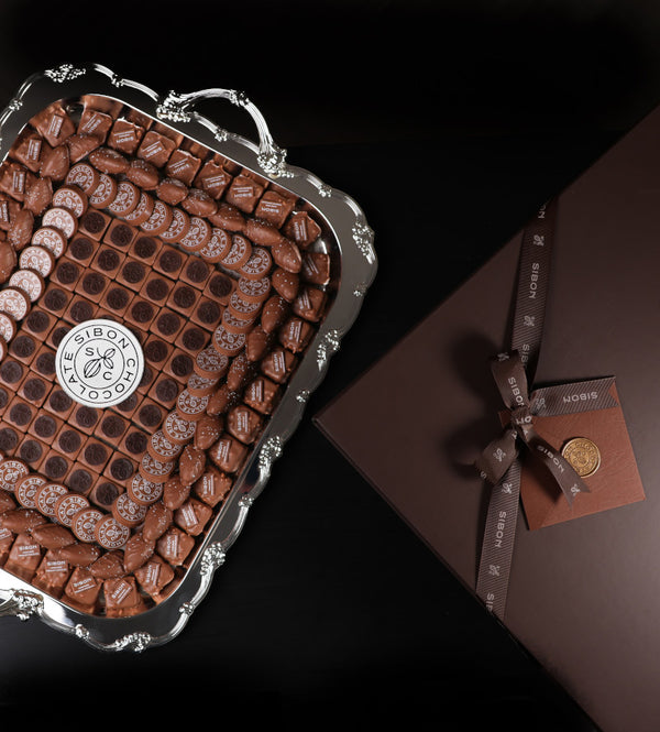 Chocolate Silver Tray Rectangular